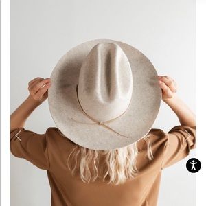 Gigi Pip Ezra Western Hat - Mixed Grey Size 57 (S/M)